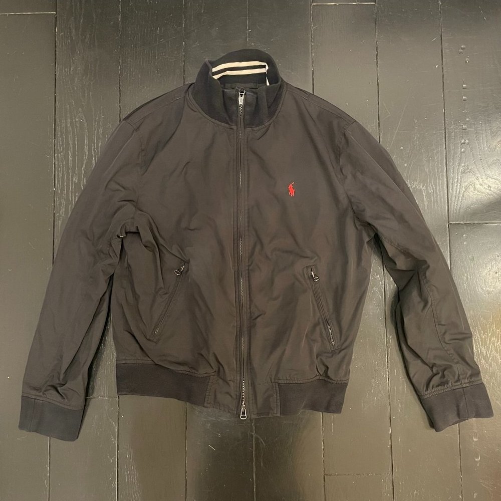 Polo Ralph Lauren Bomber Jacket Coat Large Vented Sleeves
